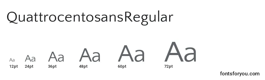 QuattrocentosansRegular Font Sizes