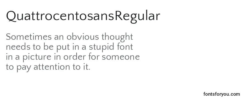 QuattrocentosansRegular Font