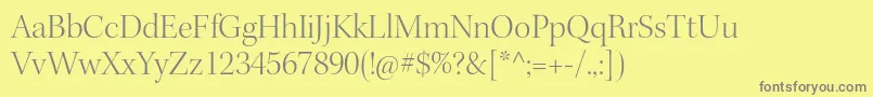 KeplerstdLightdisp Font – Gray Fonts on Yellow Background