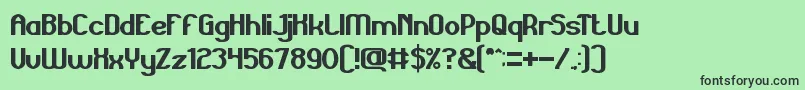 GrandPrixBold Font – Black Fonts on Green Background