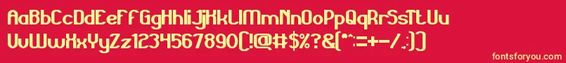 GrandPrixBold Font – Yellow Fonts on Red Background