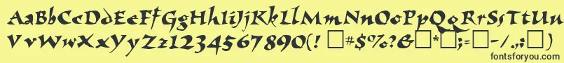 Eldbjtt Font – Black Fonts on Yellow Background