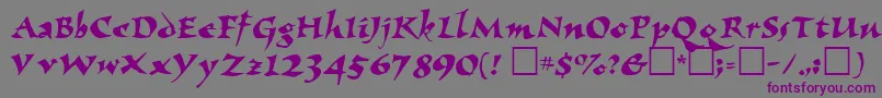 Eldbjtt Font – Purple Fonts on Gray Background