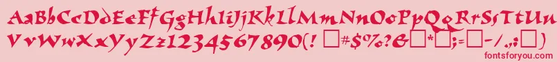 Eldbjtt Font – Red Fonts on Pink Background