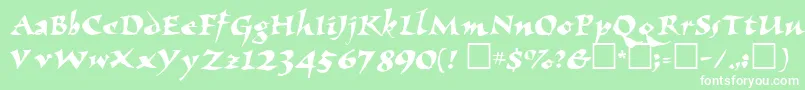 Eldbjtt Font – White Fonts on Green Background