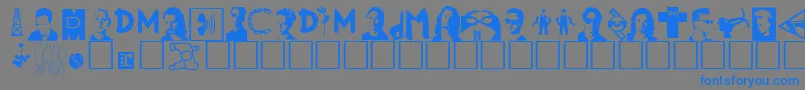 ModebatsRegular Font – Blue Fonts on Gray Background