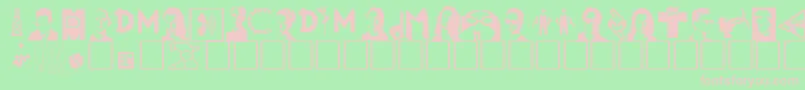 ModebatsRegular Font – Pink Fonts on Green Background