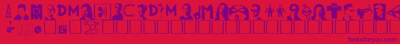 ModebatsRegular Font – Purple Fonts on Red Background