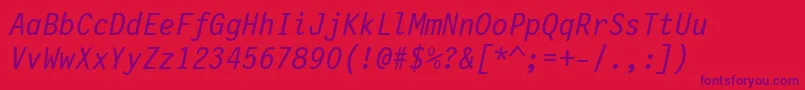 fuente LetterGothic12PitchItalicBt – Fuentes Moradas Sobre Fondo Rojo