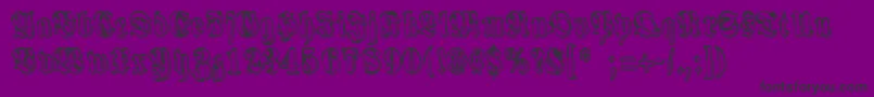 HarmaaPerkele Font – Black Fonts on Purple Background