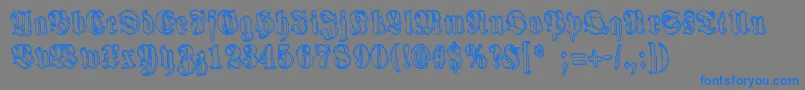 HarmaaPerkele Font – Blue Fonts on Gray Background