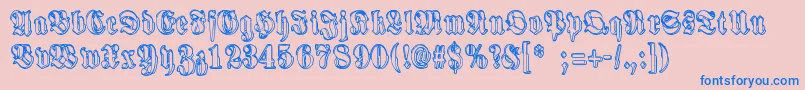 HarmaaPerkele Font – Blue Fonts on Pink Background