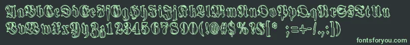 HarmaaPerkele Font – Green Fonts on Black Background