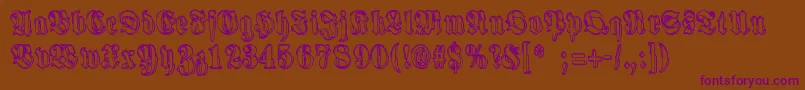 HarmaaPerkele Font – Purple Fonts on Brown Background