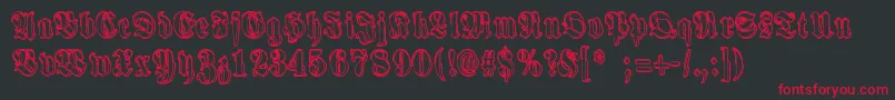 HarmaaPerkele Font – Red Fonts on Black Background