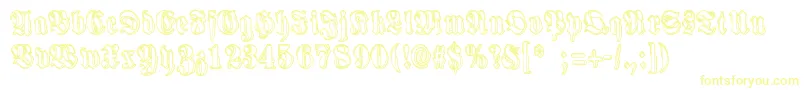 HarmaaPerkele Font – Yellow Fonts on White Background