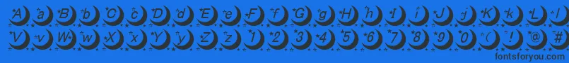 MoonFont Font – Black Fonts on Blue Background