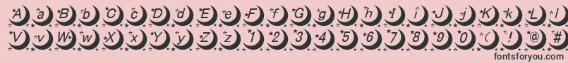 MoonFont Font – Black Fonts on Pink Background