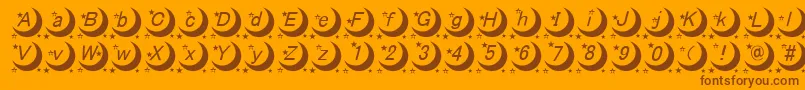 Lisätietoja MoonFont-fontista MoonFont-fontti – ruskeat fontit oranssilla taustalla
