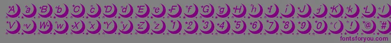 MoonFont Font – Purple Fonts on Gray Background