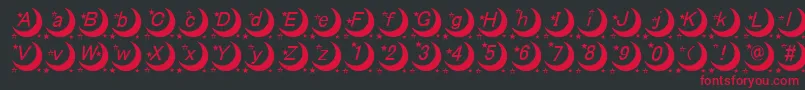 フォントMoonFont – 黒い背景に赤い文字