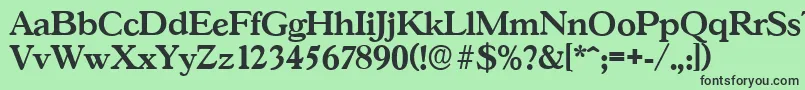 GascogneserialBold Font – Black Fonts on Green Background