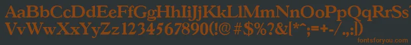GascogneserialBold-fontti – ruskeat fontit mustalla taustalla