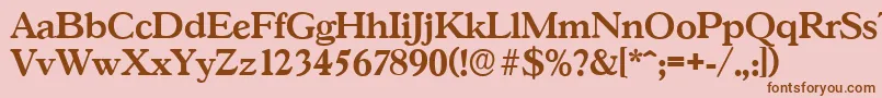 GascogneserialBold Font – Brown Fonts on Pink Background