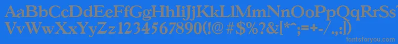 GascogneserialBold Font – Gray Fonts on Blue Background