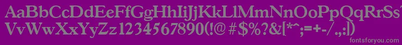 GascogneserialBold Font – Gray Fonts on Purple Background