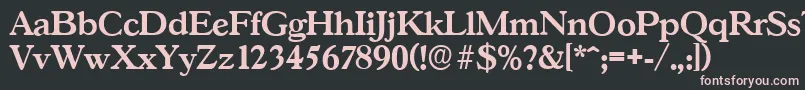 GascogneserialBold Font – Pink Fonts on Black Background