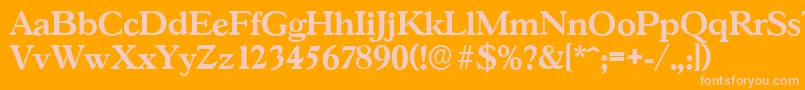 GascogneserialBold Font – Pink Fonts on Orange Background