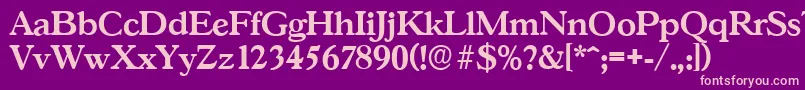 GascogneserialBold Font – Pink Fonts on Purple Background