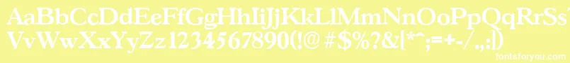 GascogneserialBold Font – White Fonts on Yellow Background