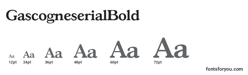 GascogneserialBold Font Sizes