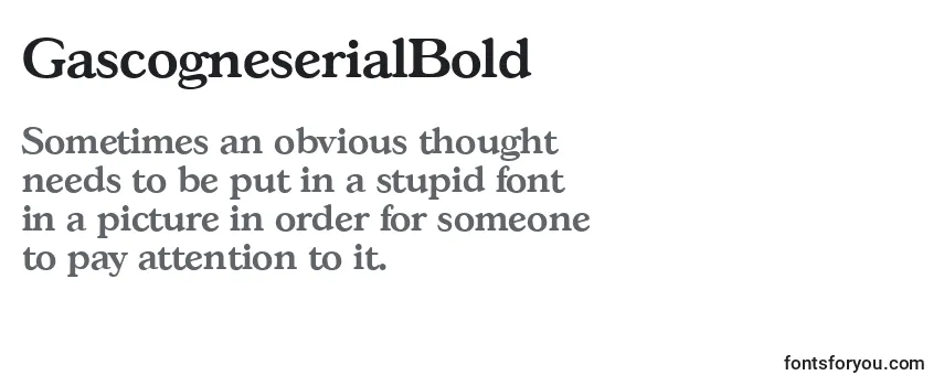 Review of the GascogneserialBold Font