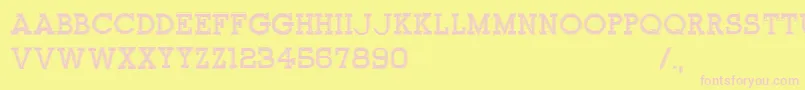 Onderneming Font – Pink Fonts on Yellow Background
