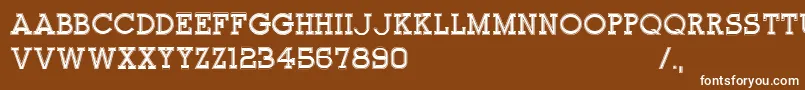 Onderneming Font – White Fonts on Brown Background