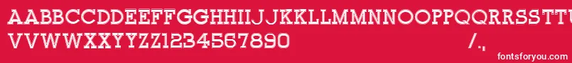 Onderneming Font – White Fonts on Red Background