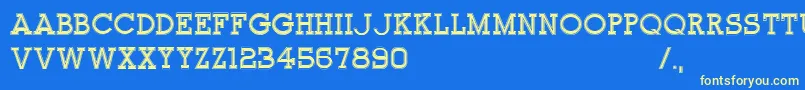 Onderneming Font – Yellow Fonts on Blue Background