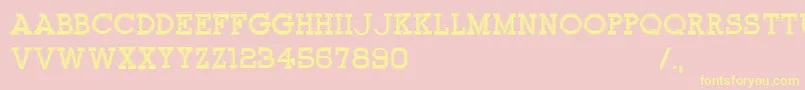 Onderneming Font – Yellow Fonts on Pink Background