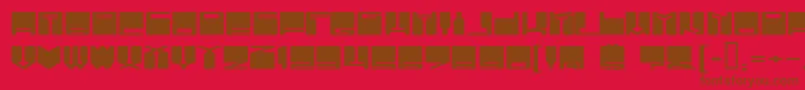 VanishingBoy Font – Brown Fonts on Red Background