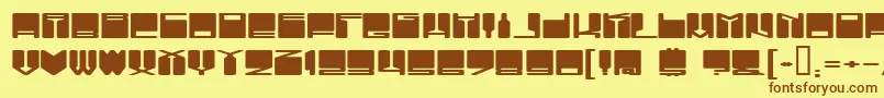 VanishingBoy Font – Brown Fonts on Yellow Background