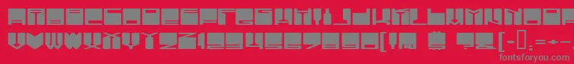 VanishingBoy Font – Gray Fonts on Red Background