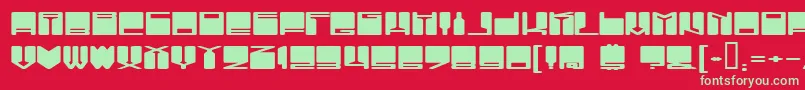 VanishingBoy Font – Green Fonts on Red Background