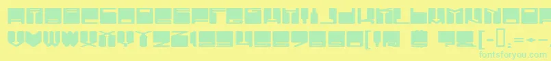 VanishingBoy Font – Green Fonts on Yellow Background