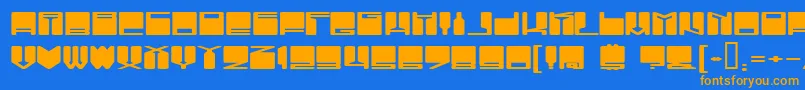 VanishingBoy Font – Orange Fonts on Blue Background