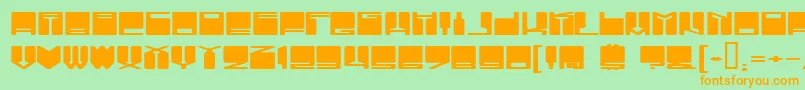 VanishingBoy Font – Orange Fonts on Green Background