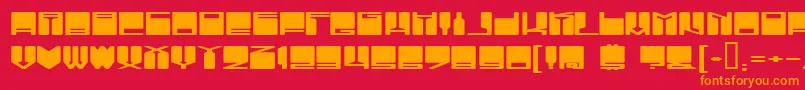 VanishingBoy Font – Orange Fonts on Red Background