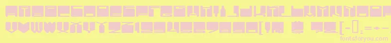 Шрифт VanishingBoy – розовые шрифты на жёлтом фоне